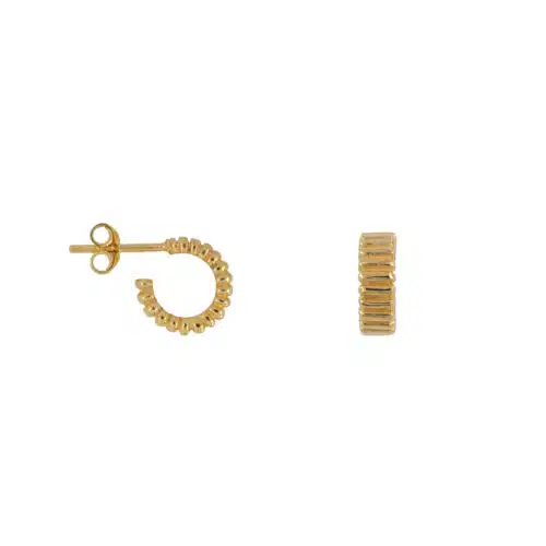 Betty Bogaers Earrings Hoop Stripes gold