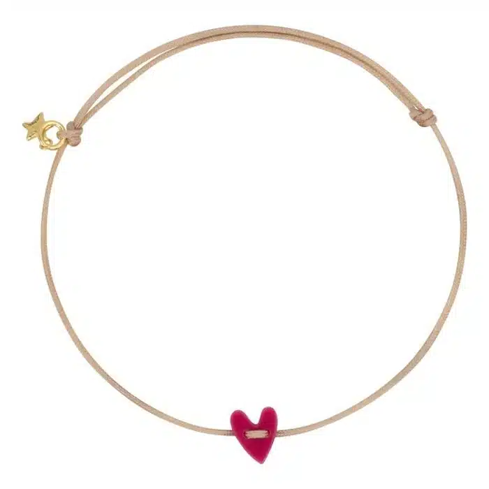 Heart Rope Armband cherry