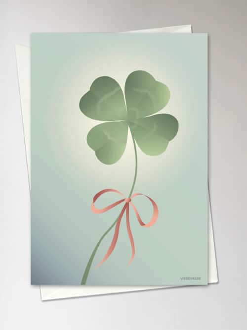 Kaart dubbel met envelop Good Luck