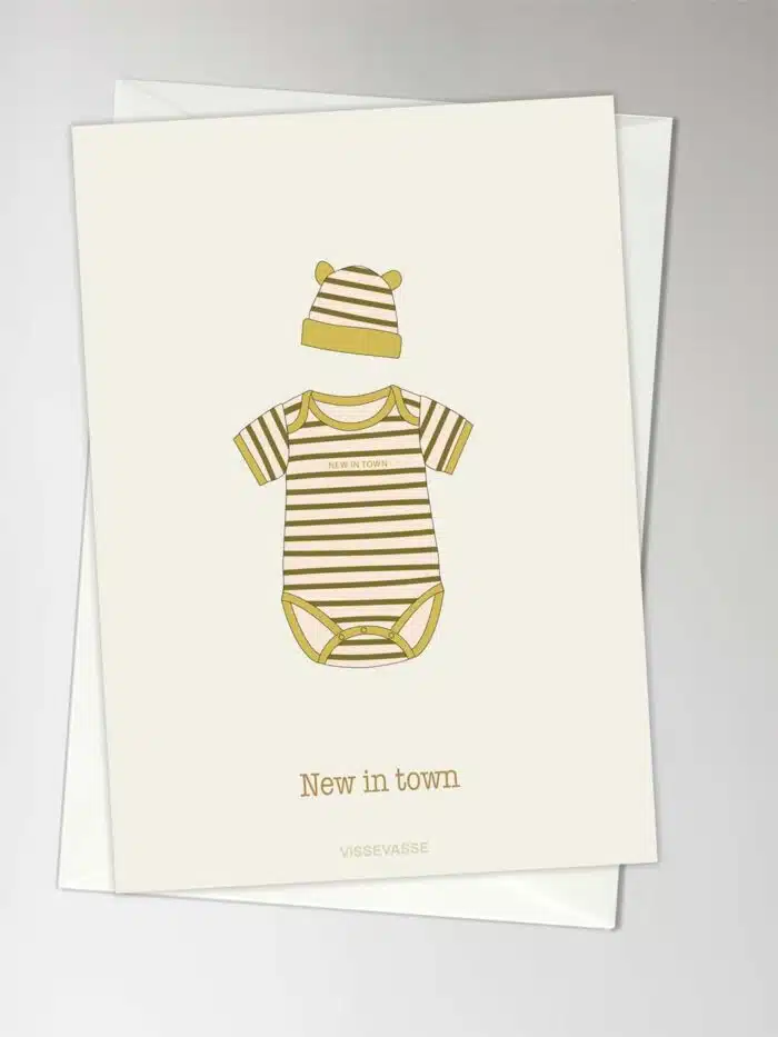 Kaart dubbel met envelop New in town
