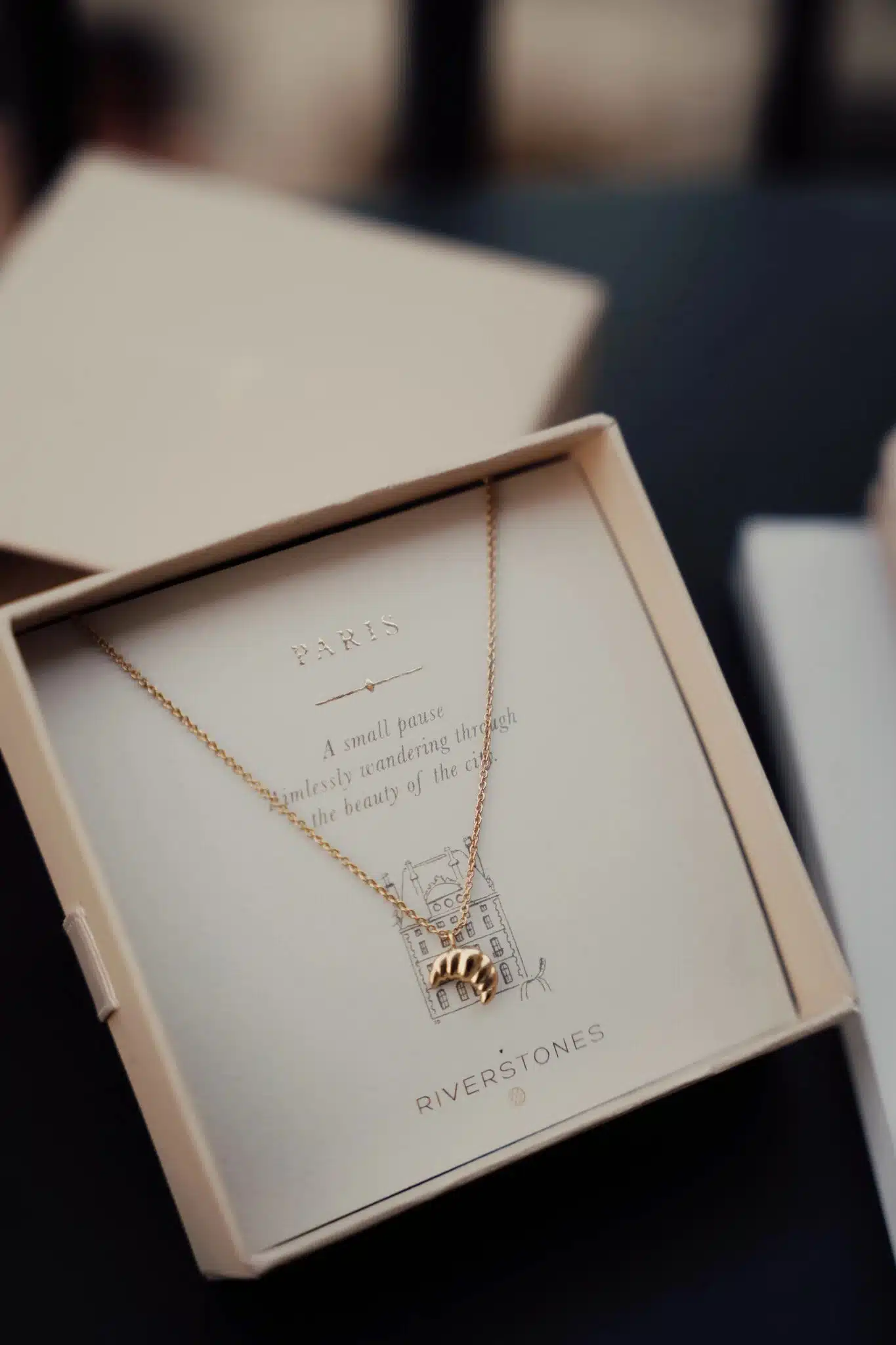 Ketting Croissant verguld