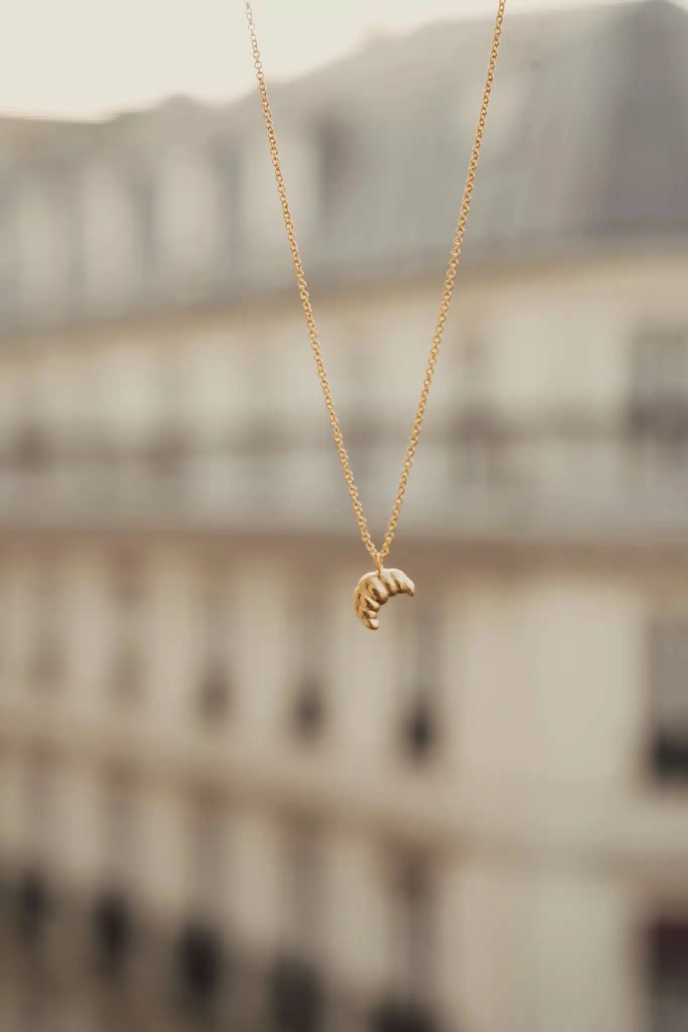 Ketting Croissant verguld