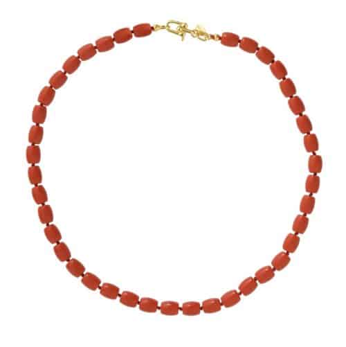 Ketting Koraal grote steen met slotje