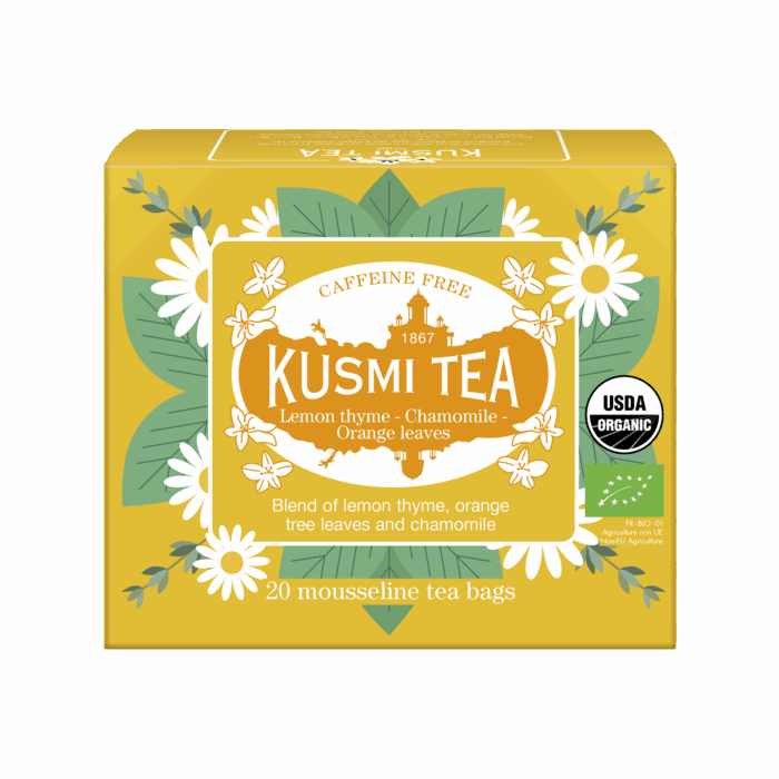 Kusmi Tea Lemon Thyme Camomile Orange leaves Bio
