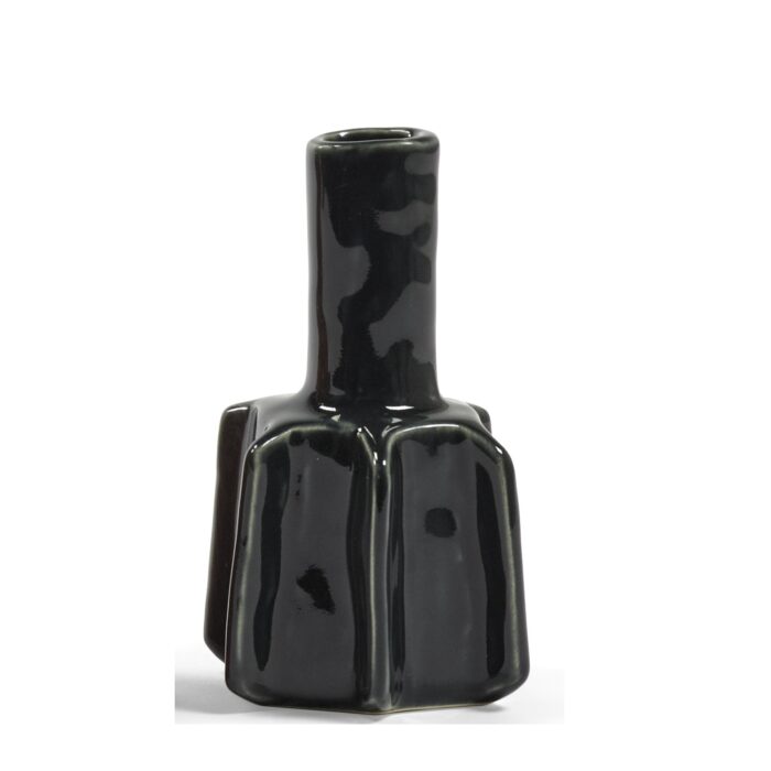 Molly Glazed vaasje Zwart