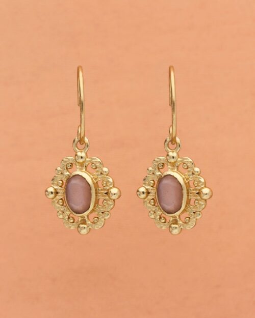 Muja Juma Oorbellen Balsam Peach Moonstone