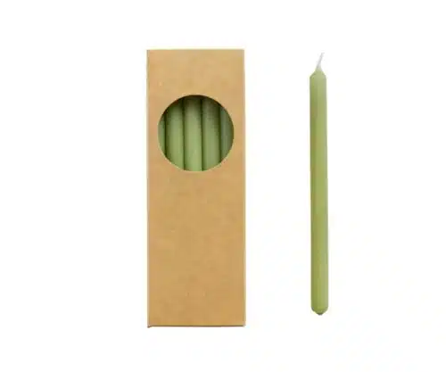 Potloodkaarsjes lang olive green