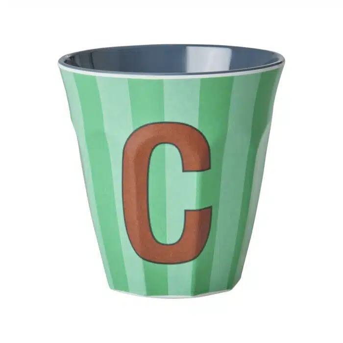 Alfabet beker C blauw streep
