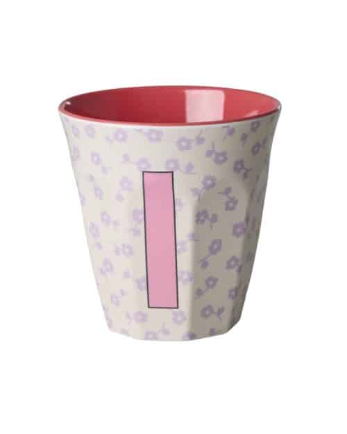 Rice Alfabet beker I Flowers