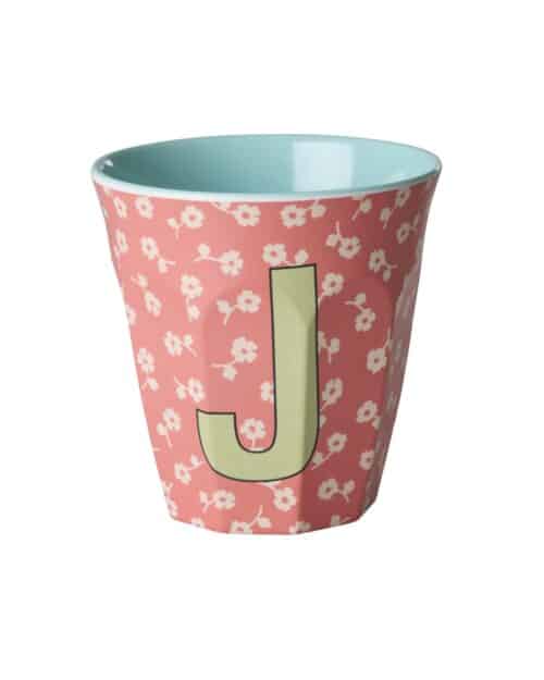 Rice Alfabet beker J Flowers