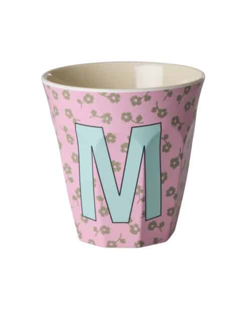 Rice Alfabet beker M Flowers