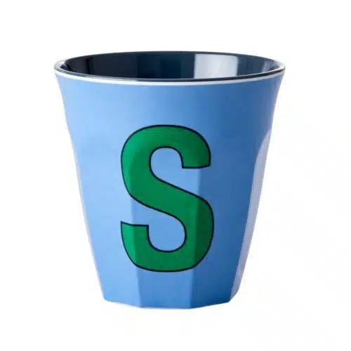 Rice Alfabet beker S blauw