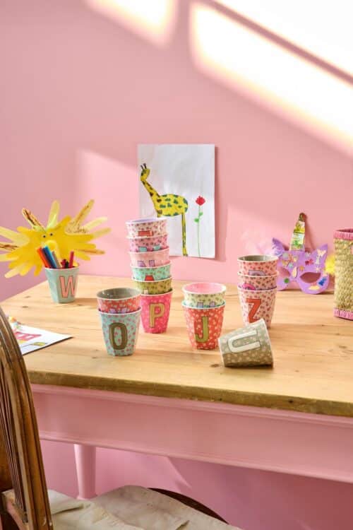 Rice Alfabet beker Y Flowers
