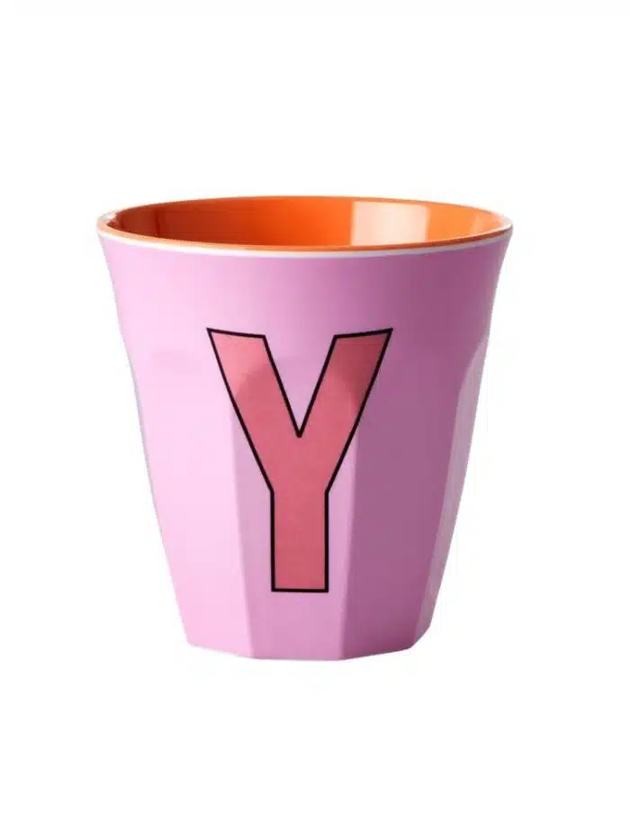 Alfabet beker Y roze
