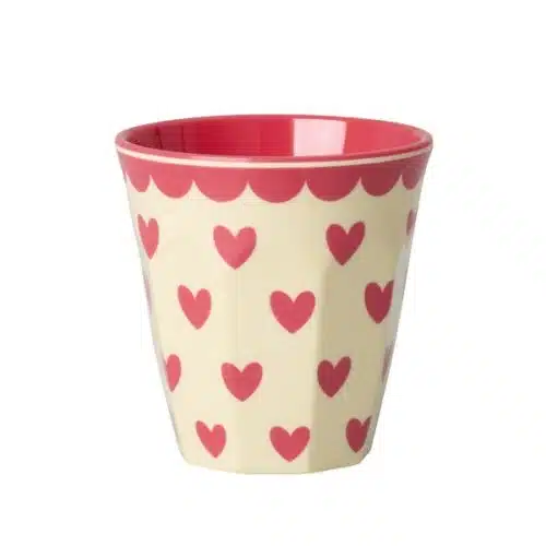 Rice Beker Medium Hearts Red Kiss