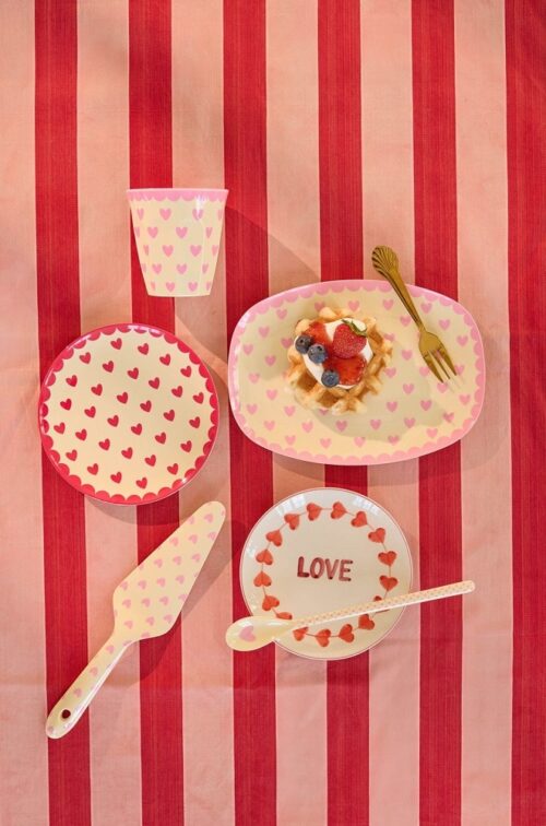 Rice Gebaksbordje Hearts Red Kiss