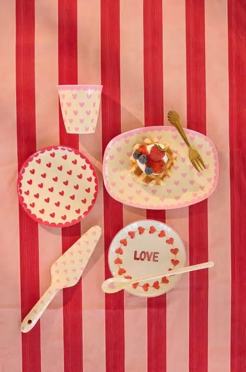Rice Gebaksbordje Hearts Red Kiss