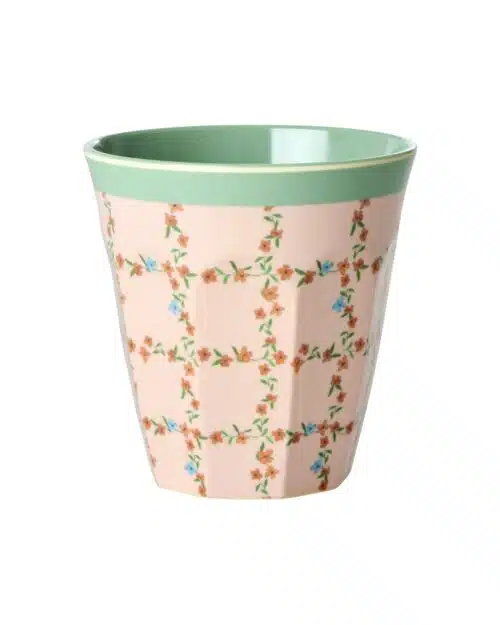 Rice melamine beker Checkered Stencil