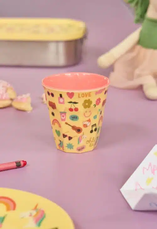 Rice melamine cup Unicorn Love Print