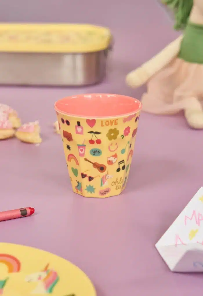 Rice melamine cup Unicorn Love Print