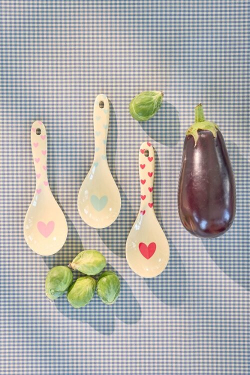 Rice Opscheplepel Hearts Dark Mint