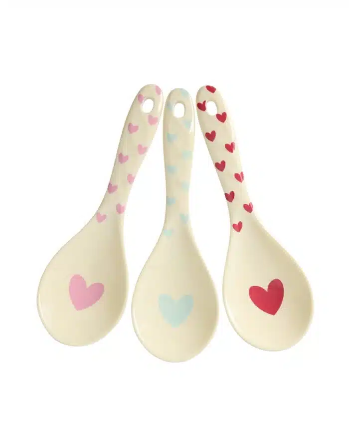 Rice Opscheplepel Hearts Dark Pink
