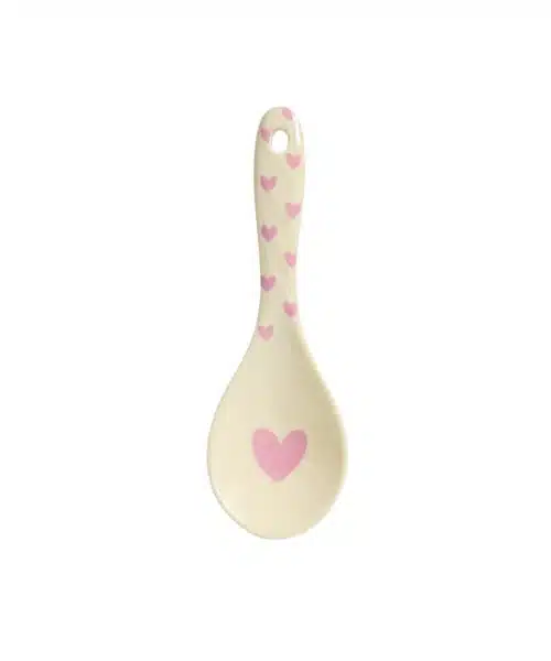 Rice Opscheplepel Hearts Dark Pink