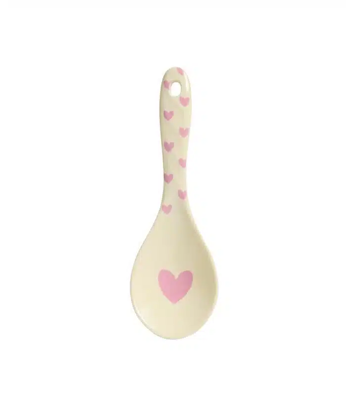 Rice Opscheplepel Hearts Dark Pink
