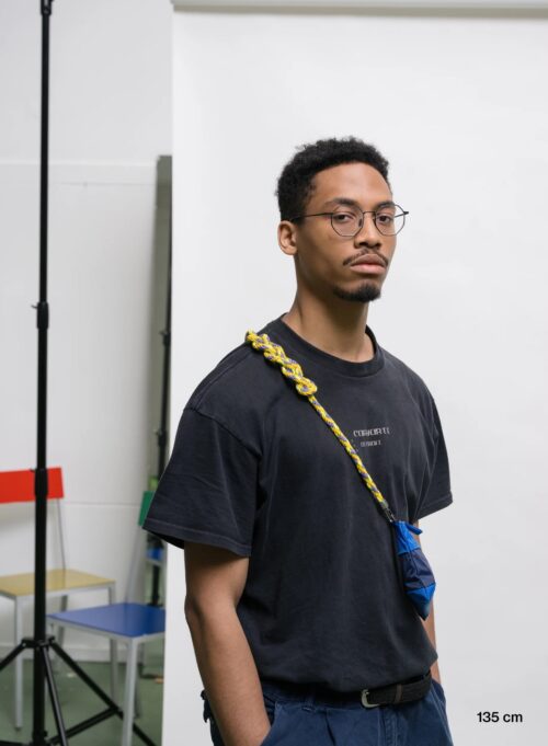 Susan Bijl New Strap Kumihimo long Treble & Fluo Yellow