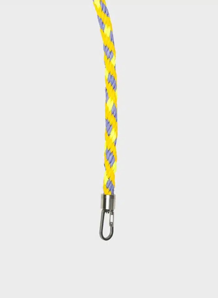 Susan Bijl New Strap Kumihimo long Treble & Fluo Yellow