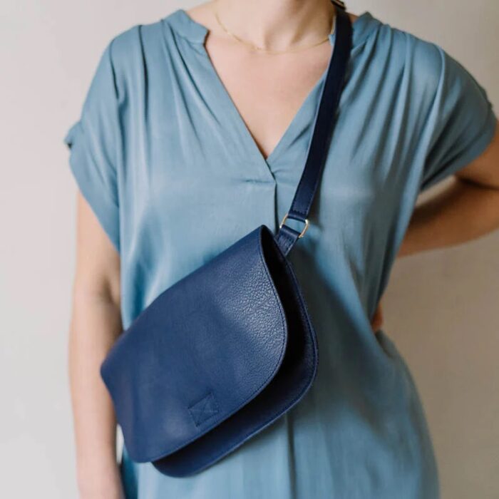 Tas Leer Lazy Boy Ink Blue