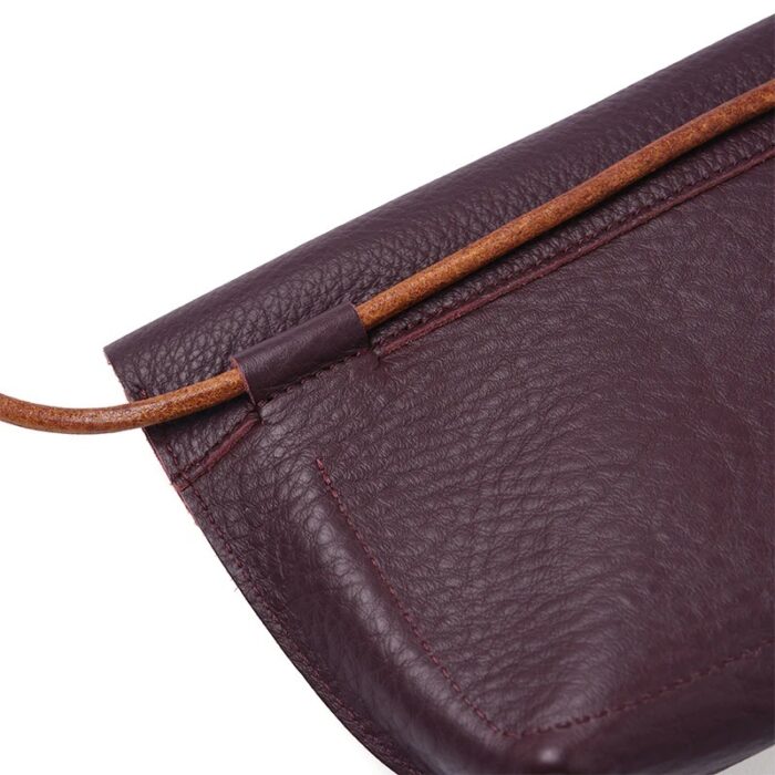 Tas Leer Secret Garden Aubergine