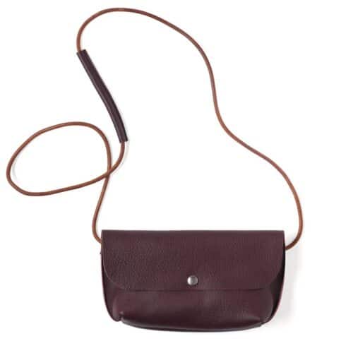 Tas Leer Secret Garden Aubergine