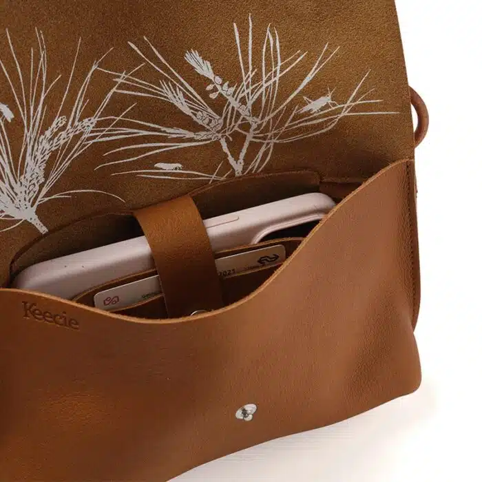 Tas Leer Secret Garden Cognac