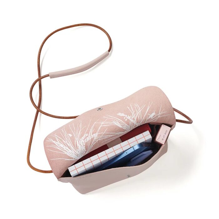 Tas Leer Secret Garden Powder Pink