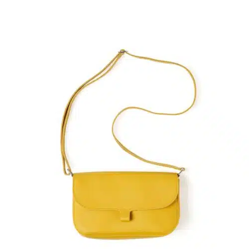 Tas leer Wild Swan yellow