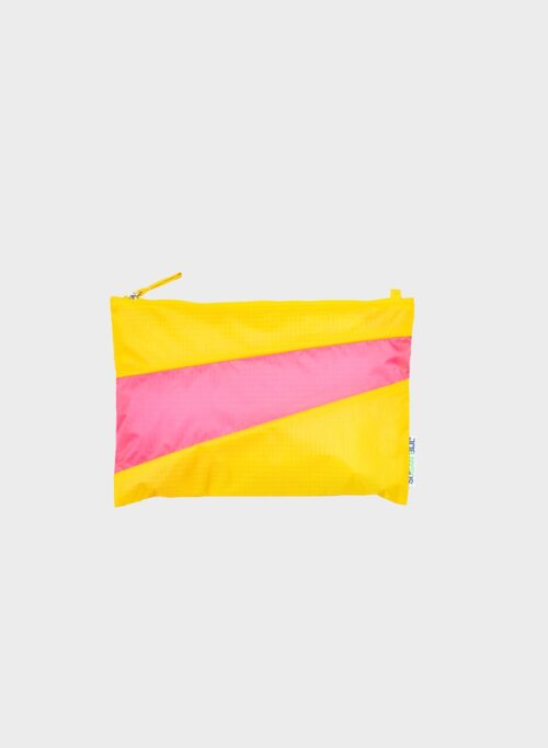 The New Pouch Medium TVYellow& Fluo Pink