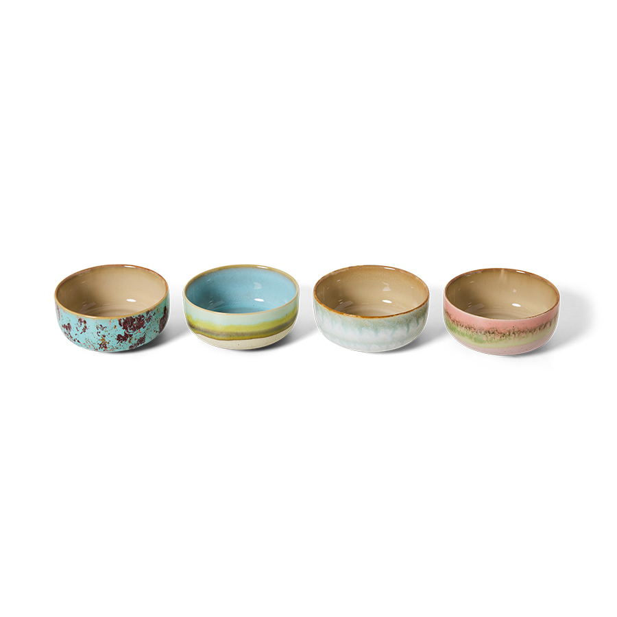 70's Ceramic Bowls set/4 Impression