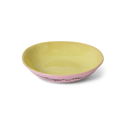 70's ceramic Curry Bowls set/2 Bubble