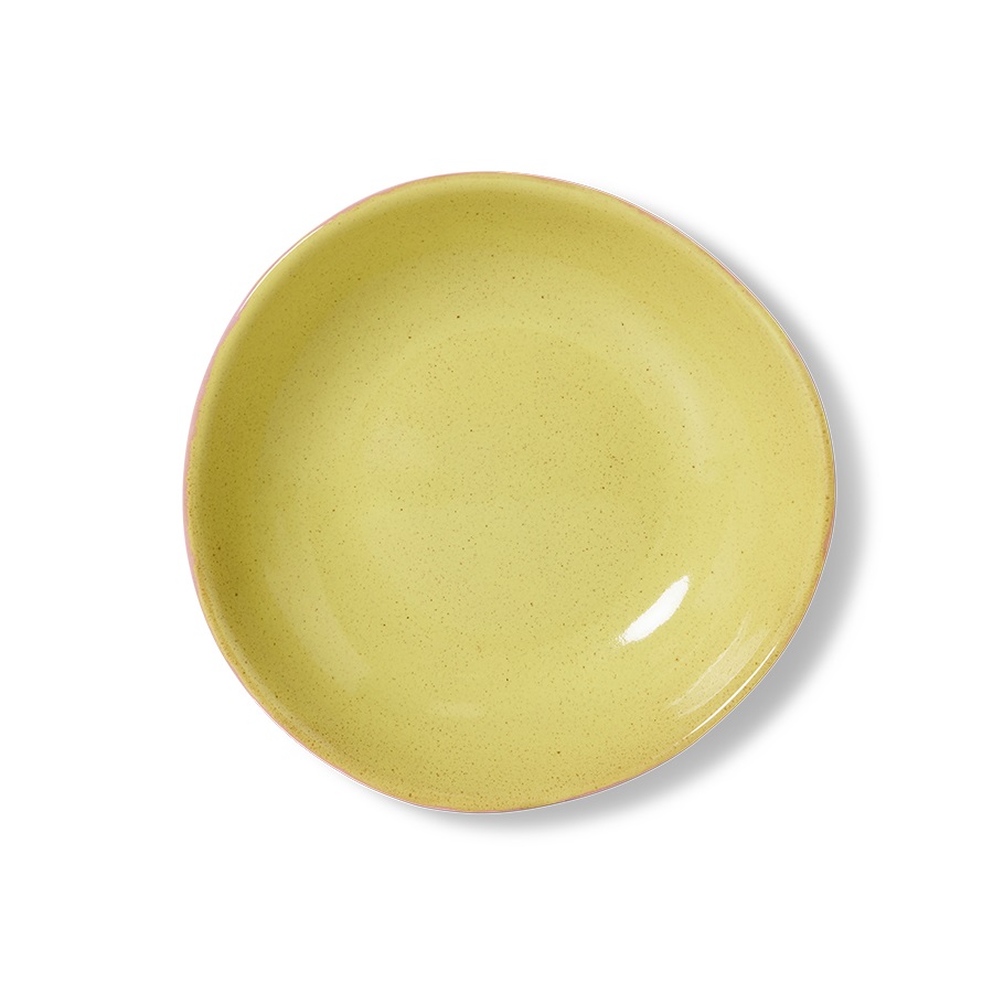 70's ceramic Curry Bowls set/2 Bubble