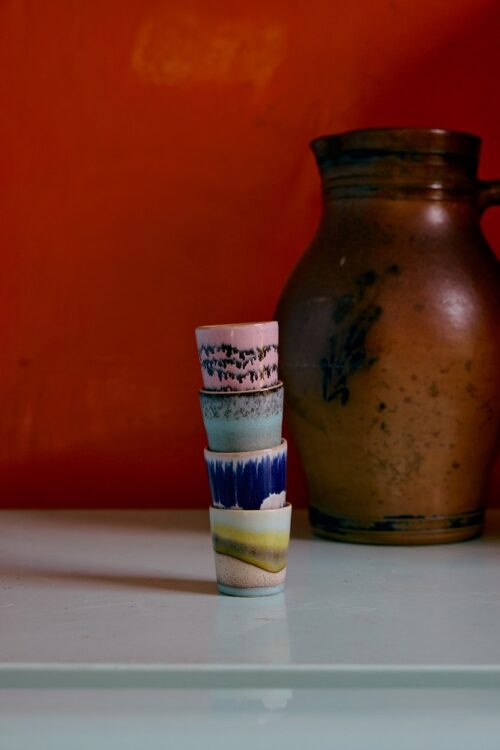 70's ceramic Egg cups Vibrance