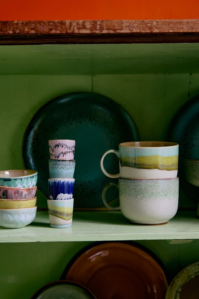 70's ceramic Egg cups Vibrance