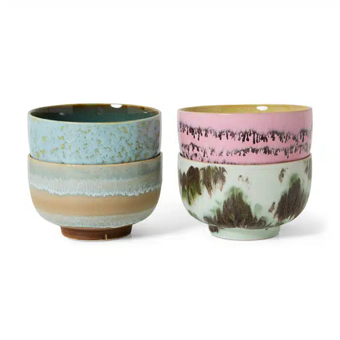 70's Noodle Bowls Dada set/4