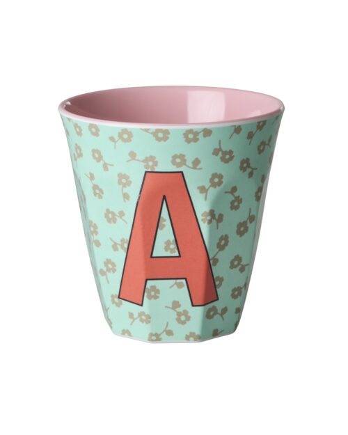 Alfabet beker A Flowers