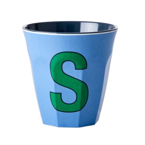 Alfabet beker S blauw