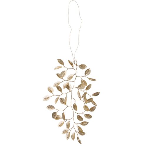 Beaded Ornament Twig Clio Champagne