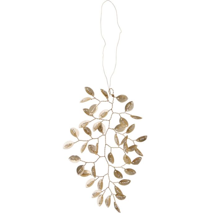 Beaded Ornament Twig Clio Champagne
