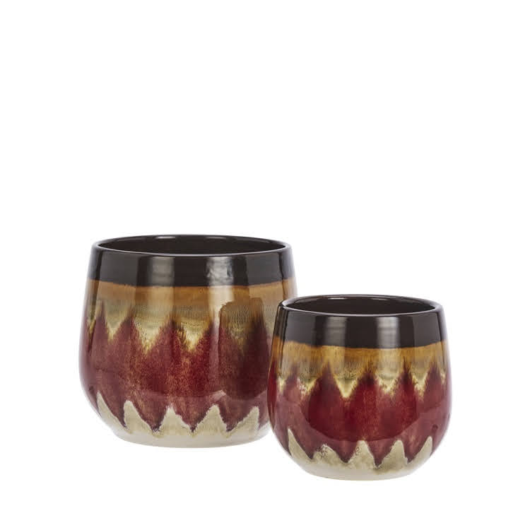 Bloempot Large Groen-bruin-beige