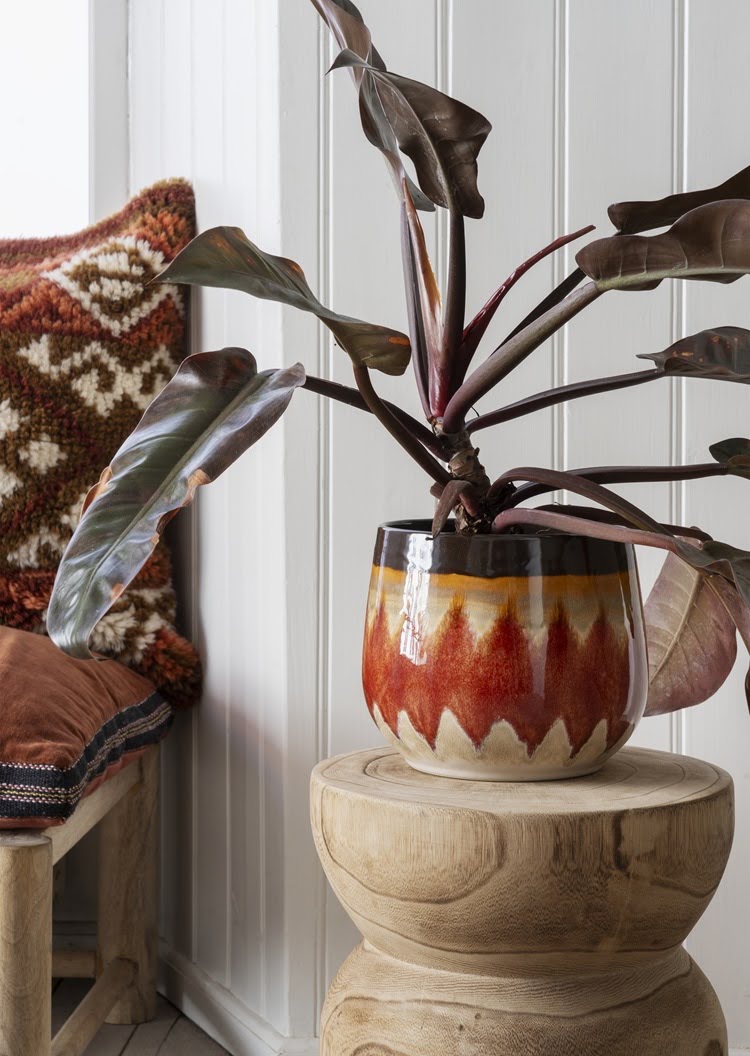 Bloempot Large Rood-bruin-beige