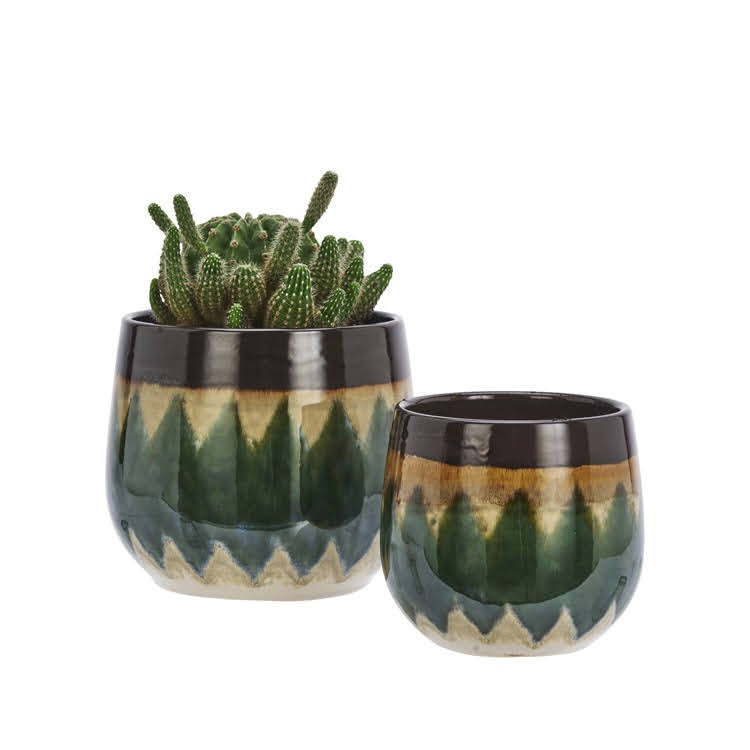 Bloempot Large Rood-bruin-beige